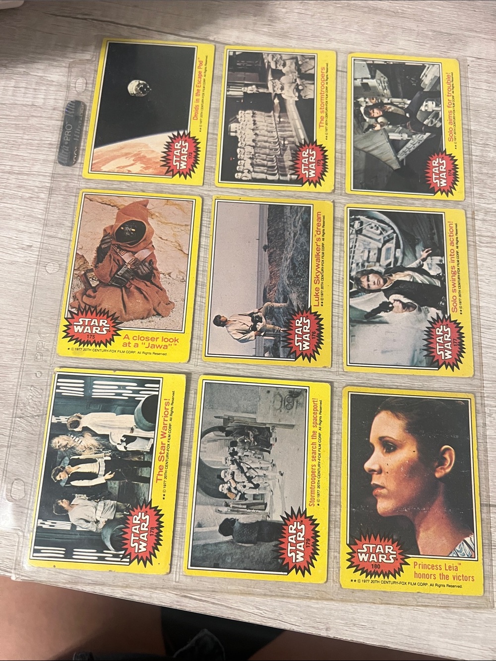 Topps Star Wars trading cards 9-Card Lot